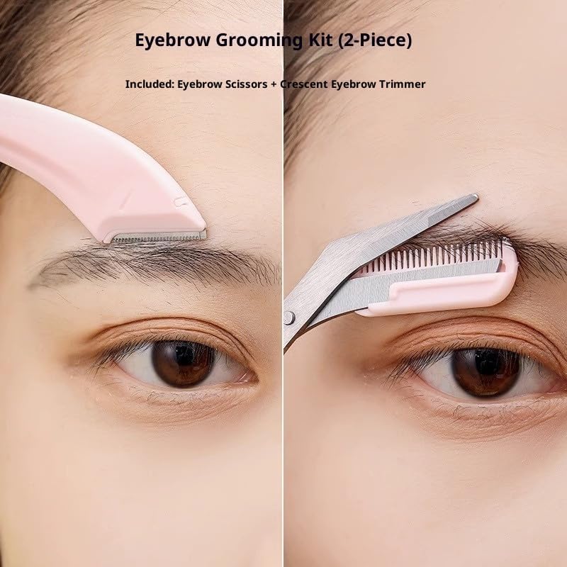 3-Pack Eyebrow Razor Set for Men and Women - Multipurpose Exfoliating Dermaplaning and Facial Razors with Safety Precision Cover (Pink Set of 3)