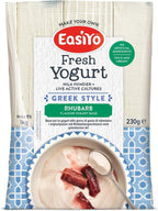 Easiyo Greek & Rhubarb Premium Yoghurt Mix 230g (Pack of 6)