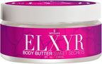 sensuva ELXYR Body Butter | Sweet Secrets | Hydrating & Moisturizing Skincare for Very Dry Skin | Shea Butter & Vitamin E | 8 oz.