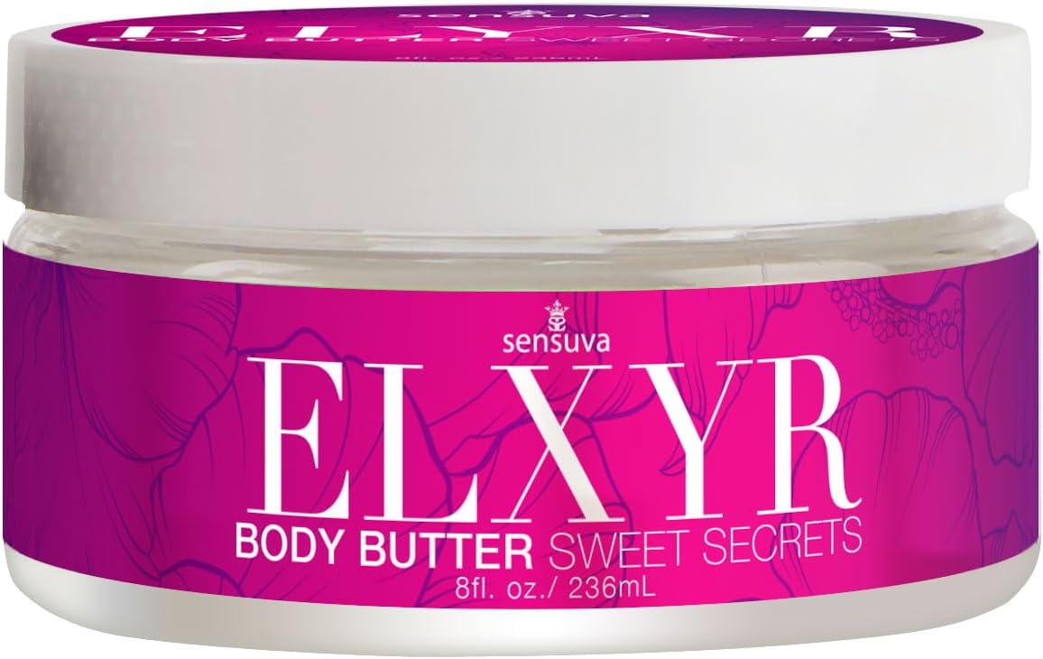 sensuva ELXYR Body Butter | Sweet Secrets | Hydrating & Moisturizing Skincare for Very Dry Skin | Shea Butter & Vitamin E | 8 oz.