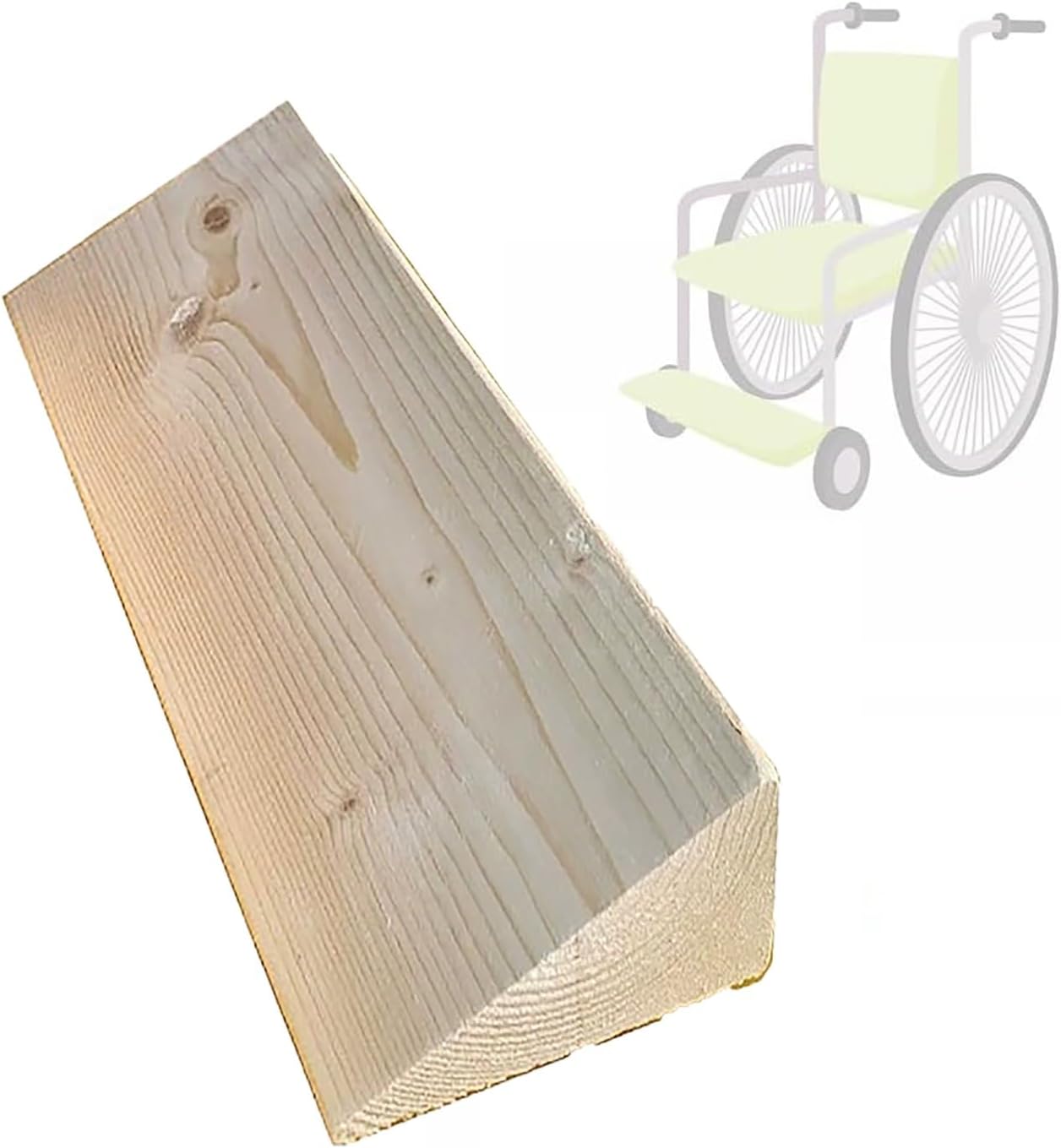 Wooden Threshold Ramps for Doorways, Porch Wheelchair Ramps, Non Slip Portable Home Entry Ramps, Wood Wheelchairs Ramp Kit for Home/Front Door/Yard (Size : 15x10x4cm)