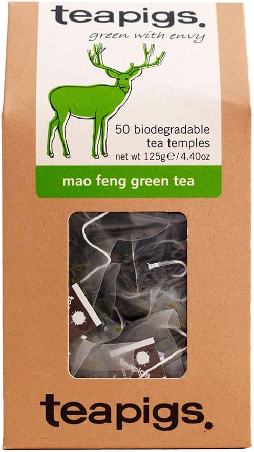 Teapigs Mao Feng Green Tea Bags Made With Whole Leaves– 50 Count (1 Pack of 50 Teabags)