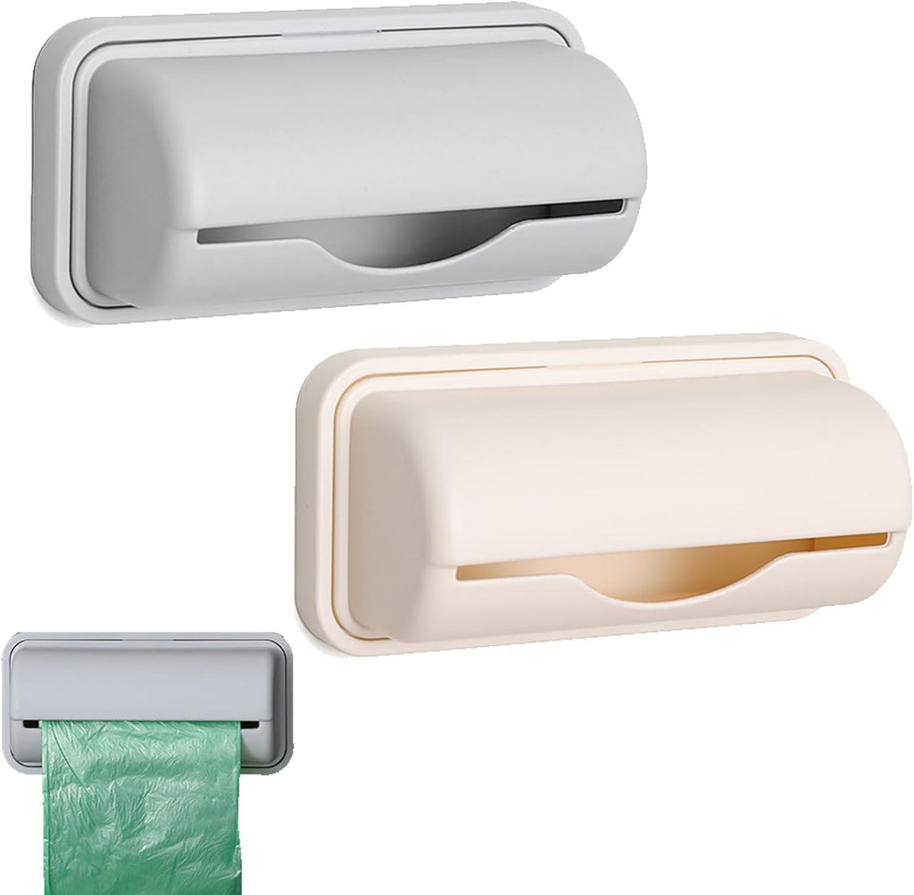 2 Pcs Trash Bag Dispenser,Garbage Bag Dispenser For Inside Trash Can,Trash Can Liner Dispenser For Bottom Of Can, Wall Mount Garbage Bag Dispenser Kitchen Bathroom Toilet Storage Organization