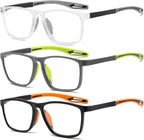 Reading Glasses for Men Sporty Design TR90 Blue Light Blocking Reader Comfortable and Flexible Lightweight