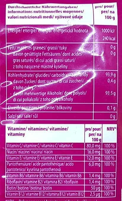VIVIL Forest Fruit Multivitamin Candies With Vitamin C, E, B12, B6, Sugar and Gulten-Free, 120g / 4,23 Oz