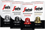 Segafredo Zanetti Espresso Capsules – Aluminum Pods for Nespresso Original Machines – 4 Flavor Variety Pack Premium Espresso – Forte, Ovation, Encore, and Sinfonia – Variety, 10 Count (Pack of 4)
