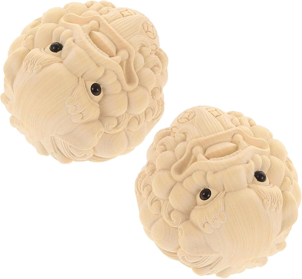 2pcs Hand Massage Balls Portable Handheld Rolling Massage Balls for Elderly Hand Exercise Stress Relief Traditional Fitness Tool