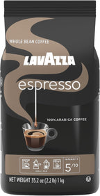 Lavazza Espresso Whole Bean Coffee, Medium Roast, 100% Arabica, 2.2 lb Bag