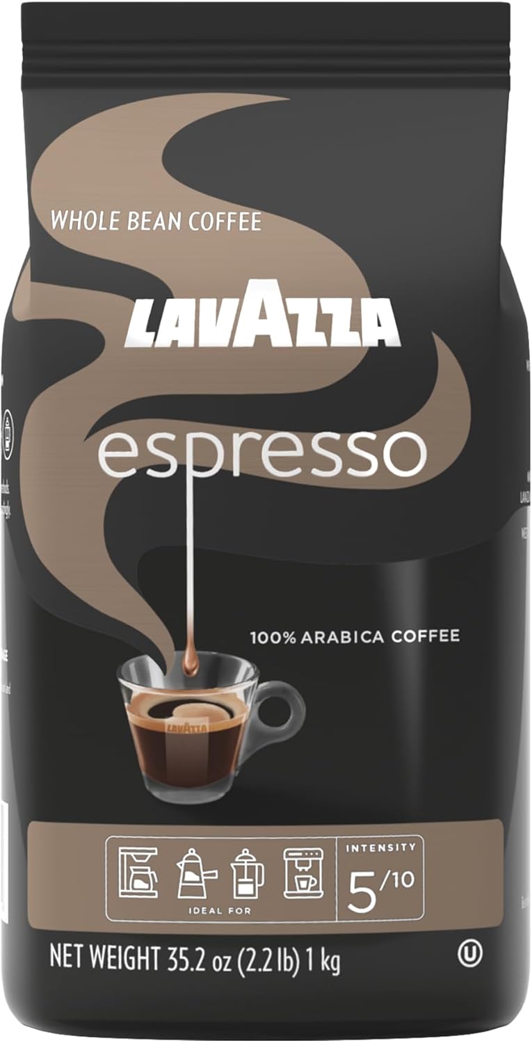 Lavazza Espresso Whole Bean Coffee, Medium Roast, 100% Arabica, 2.2 lb Bag