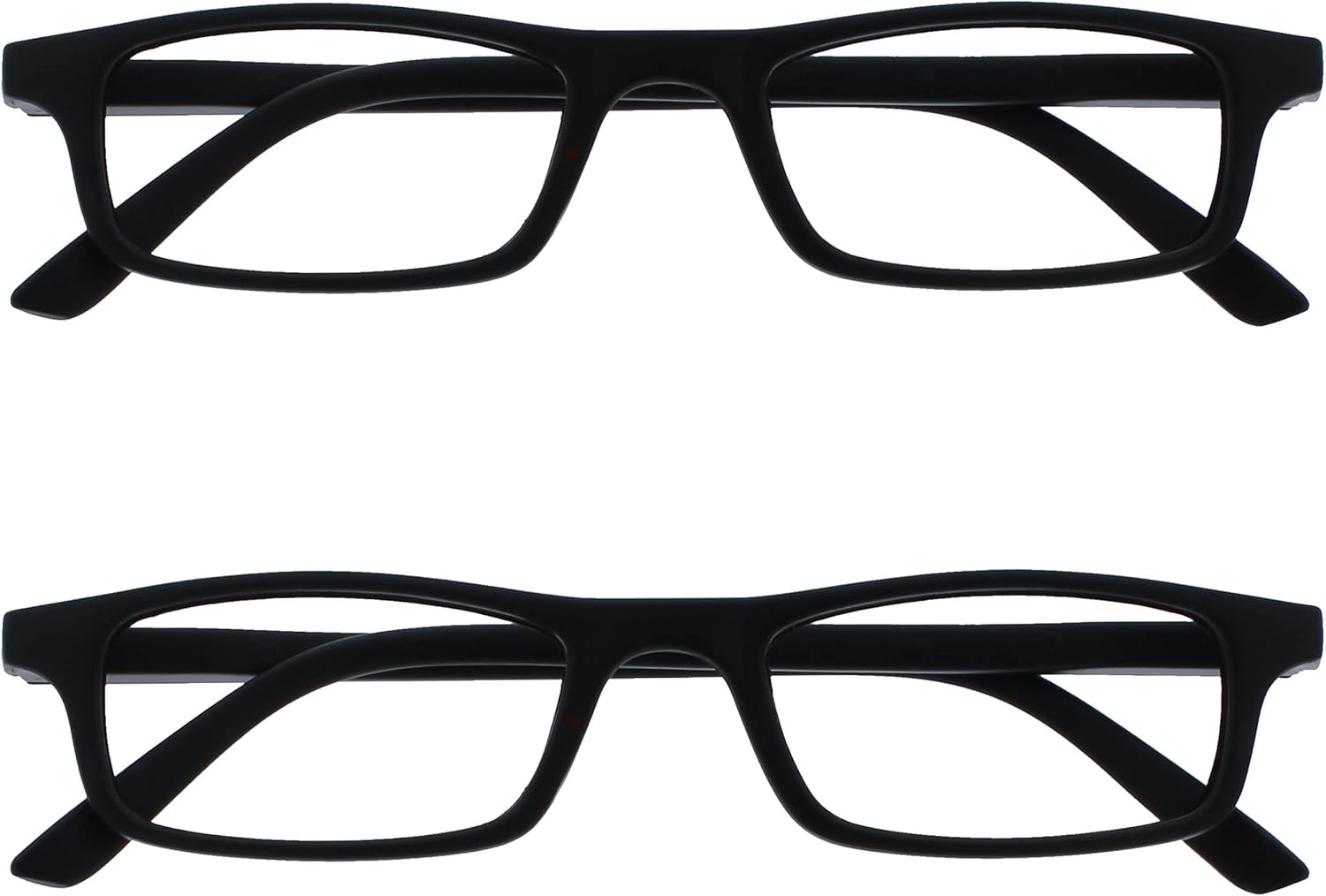OPULIZE TED Reading Glasses for Women Men, Narrow Rectangular Matt Frame with Spring Hinges