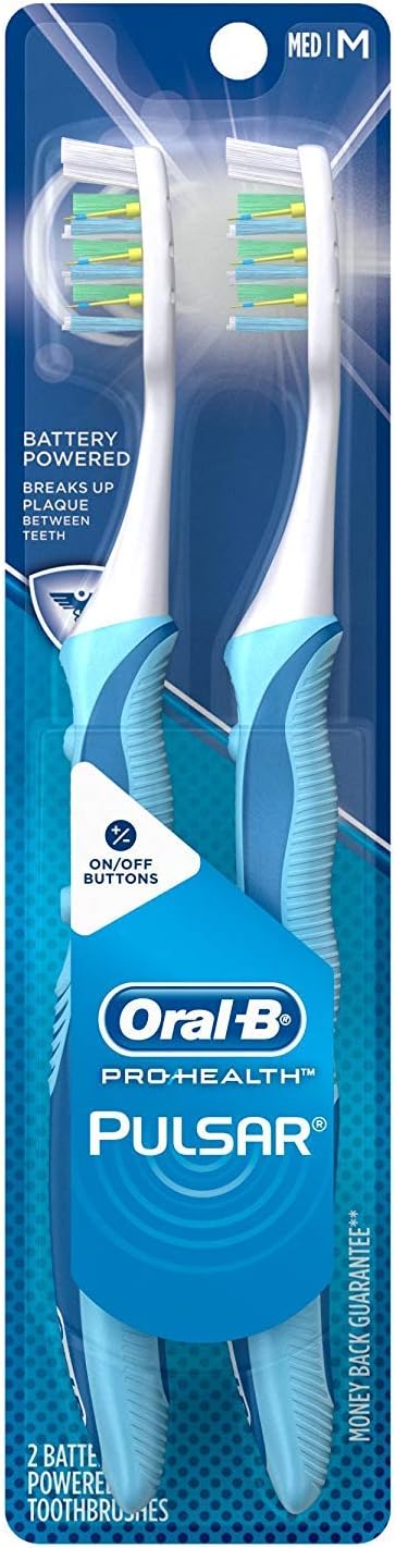 Oral-B Pulsar Vibrating Bristles Toothbrush, 4 Count - Medium (Colors May Vary)