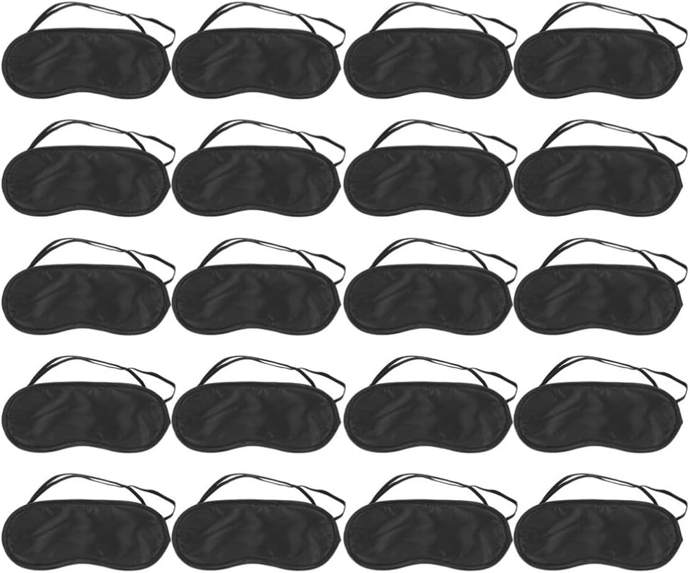minkissy 20pcs Disposable Eye Masks Comfortable Sleep Masks for Travel Naps Rest Soft Eye Elastic Bands for Deep Sleep Relaxation Individually Packaged OPP Bags
