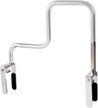 DMI Chrome Plated Adjustable Grab Bars for Bathtub and Showers for Seniors, Rust-Resistant Safety Rail with Textured Non-Slip Handle, 250 lb Capacity, Brackets Fit 3.3" - 5.8” Tub Walls
