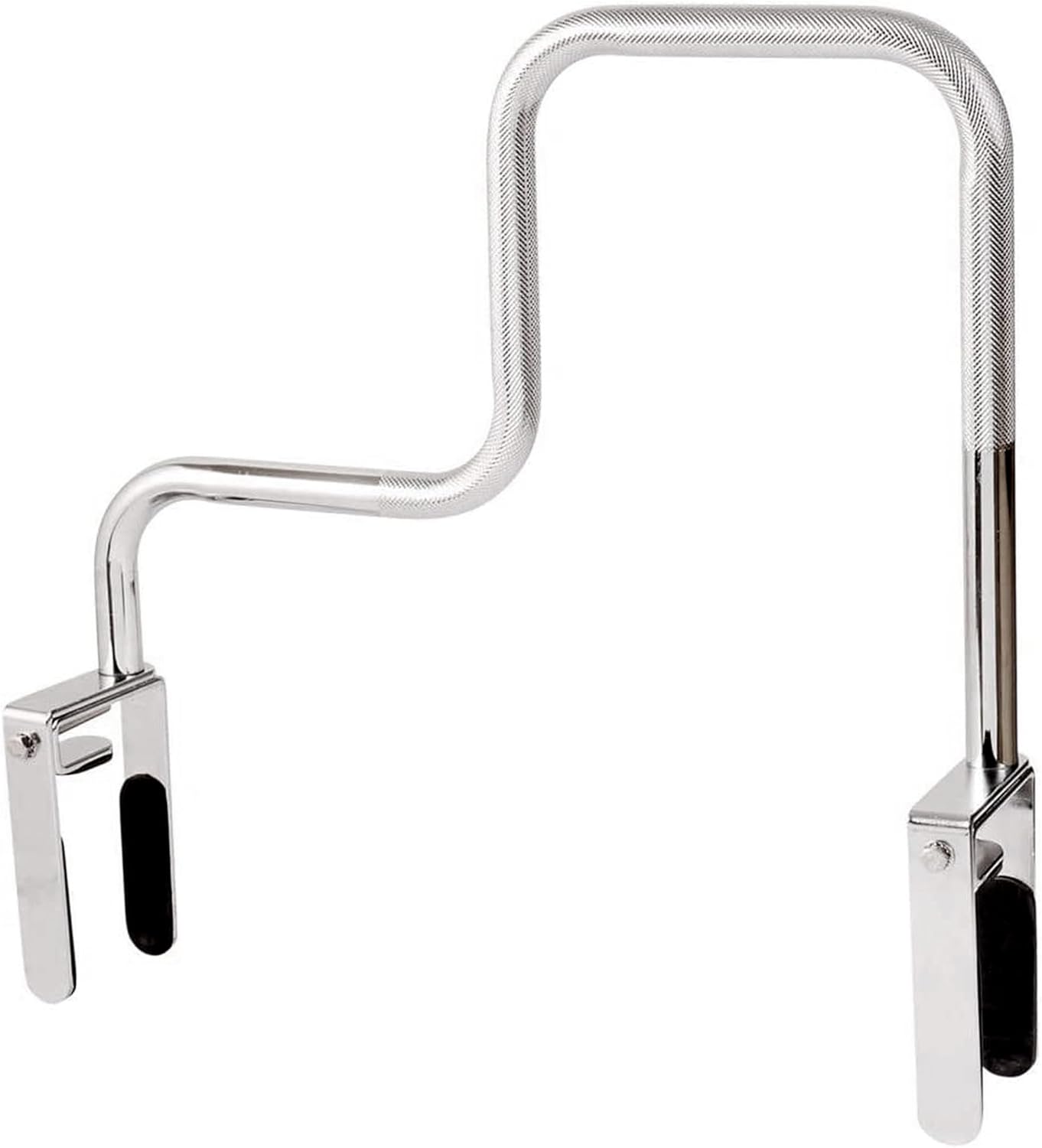 DMI Chrome Plated Adjustable Grab Bars for Bathtub and Showers for Seniors, Rust-Resistant Safety Rail with Textured Non-Slip Handle, 250 lb Capacity, Brackets Fit 3.3" - 5.8” Tub Walls
