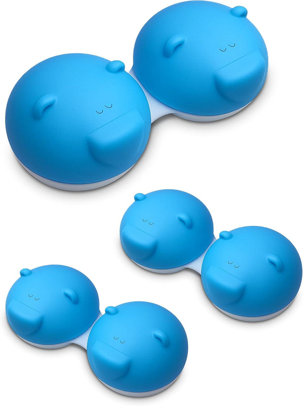 SPORTS WORLD VISION 3PCS Blue Bear Range Contact Lens Cases | Cute Animal Lens Holder Case | Lightweight, Portable & Distinctive Design |Contact Lens Travel case, Storage/Soaking Lens Solution Box