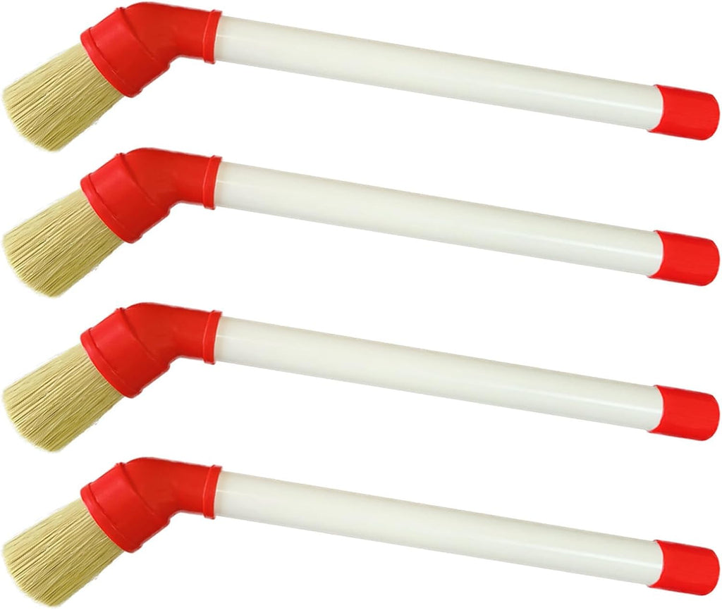 Tire Lube Brush Applicator Swab (4-Pack),11" Plastic Handle and 45° Angled Design for Efficient Mounting Lube Application and Deep Cleaning