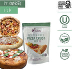 gfJules Certified Gluten Free Pizza Crust Mix | Deep Dish or Thin Crust | No Grit, Non-GMO, Vegan | Certified Top 9 Allergen-Free & Kosher | Makes two-three 12 in. Crusts | 17oz Pouch