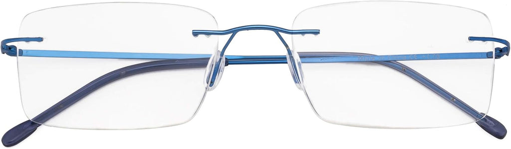 CessBlu Rimless Reading Glasses Lightweight Readers for Men