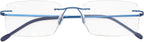 CessBlu Rimless Reading Glasses Lightweight Readers for Men