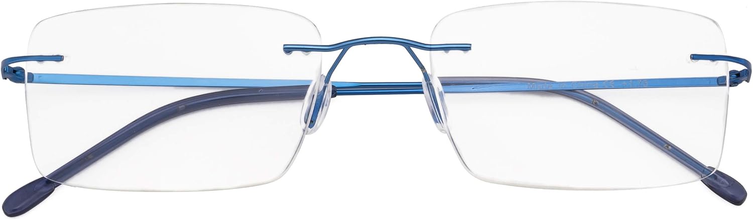 CessBlu Rimless Reading Glasses Lightweight Readers for Men