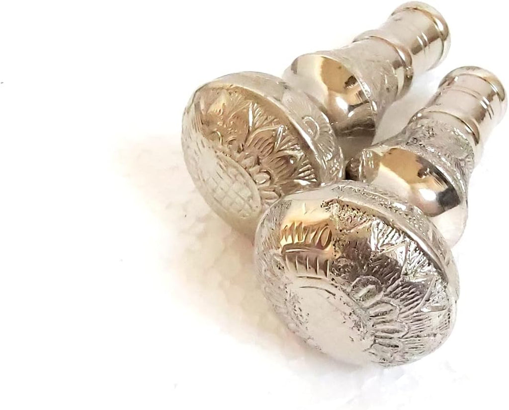 Handmade Vintage Solid Silver Brass Handle Antique Victorian Cane Wooden Walking Stick only Handle