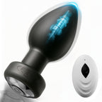 Anal Plug Sex Toys Vibrator with Remote Control – 10 Vibration Modes Rechargeable Waterproof Silicone Butt Plug Prostate Massager for Men and Women with LED Light, Black