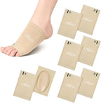 8 Pcs Arch Support Sleeves Wraps for Flat Feet Plantar Fasciitis Relief - Compression Foot Brace Socks with Gel Cushion Pad - Metatarsal Heel Spur Pain Relief Orthotic Inserts Men Women