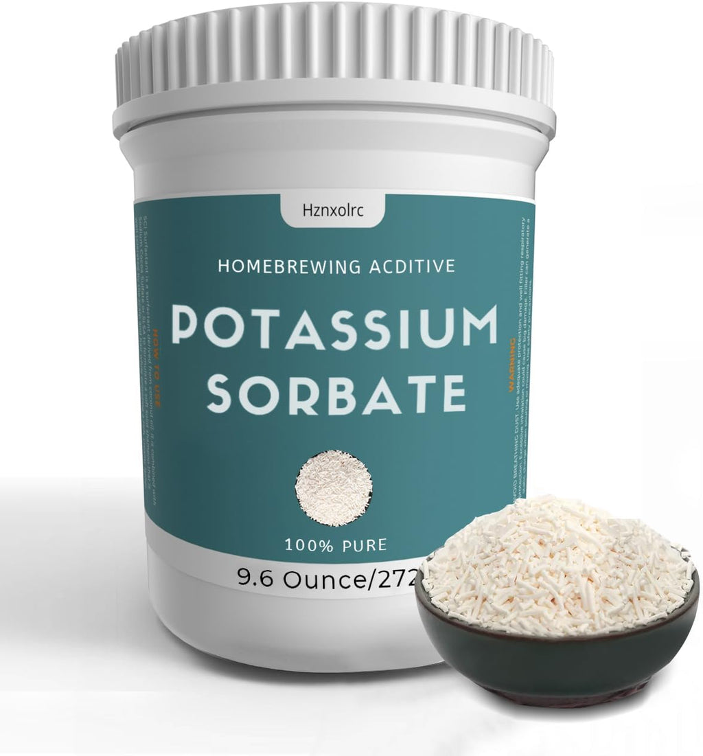 9.6 oz Potassium Sorbate, 100% Pure, Food Grade, Premium Potassium Sorbate for Wine Making, Home Brewing, Cakes, Soft Candy, Cookies and More