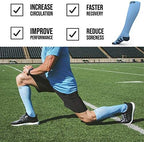 Go2Socks Compression Socks for Men Women Nurses Runners 20-30mmHg Medical Stocking Athletic (New Black, L)