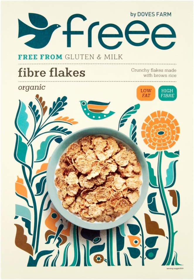 DOVES FARM Organic Fibre Flakes Cereal, 375 GR