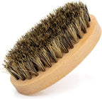 For Facial Hair Boar Bristle Beard Brush Oval Wood Handle Beard & Mustache Brush Massage Comb Men Beard Grooming Tool