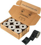 Dynamic Tape Eco - Biomechanical Athletic Tape Made from Recycled Materials | 4 Way Stretch & Stronger Recoil Than Kinesiology Tape | for Sports, Muscle & Joint Load Management | 2" Black/Grey 6pack