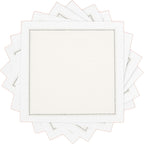 Five Star Napkins Cotton Cocktail Napkins, Beverage Napkin, Bar Napkin, Party Napkins, Small Napkins, Napkins for Events, Holidays, Weddings, Parties 4.5" x 4.5" - Single Use (50 x) Ecru