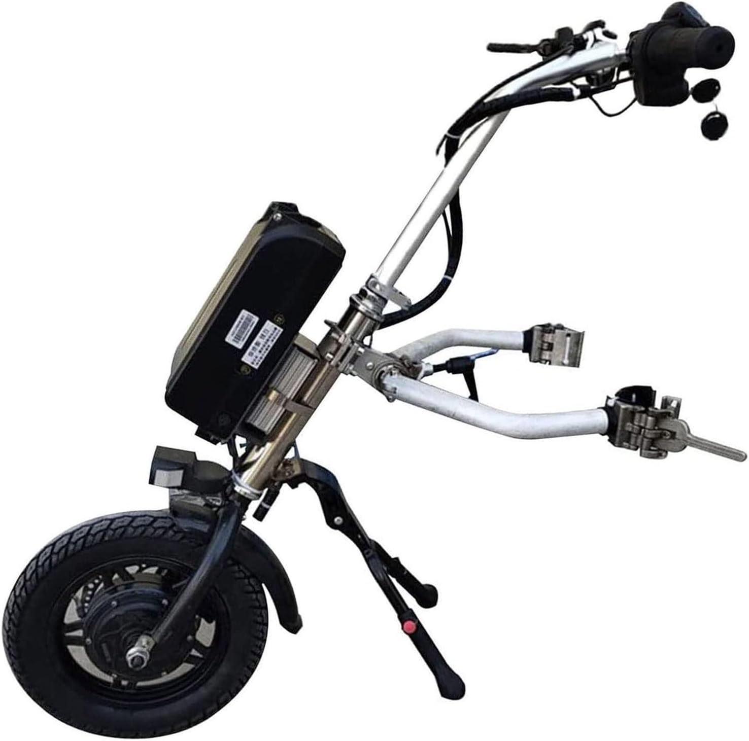 500W Electric Handcycle Wheelchair Attachment, Wheelchair Pull Device, Rehabilitation Therapy Electric Wheelchair Conversion Kit with Front Light and Shock Absorber (A)