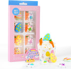 Easter Icing Decoration 16 Counts Edible Rabbit Eggs Carrot Royal Icing Decoration Sugar Sprinkles for Baking Cupcake Topper Cake Ice Cream Cookies Chocolate