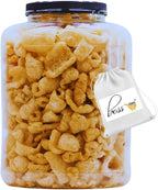 (1) Original Smoked Fried Pork Rinds 16oz Tub Premium Chicharrones Zero Carbs High Protein Crunchy Crackling Snacks Keto Paleo Friendly Party Food Guacamole Gourmet Snack Savory Treat