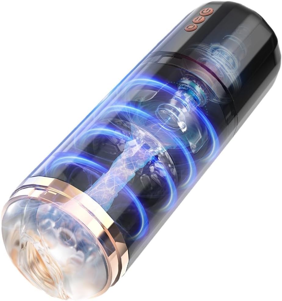 JITEM Fully Automatic Men's Fitness Equipment, Multi-Frequency Telescopic Rotation, USB Fast Charging, Easy to Clean