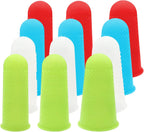 12 Pcs Silicone Hot Glue Gun Finger Caps, Anti-Slip and Reusable Silicone Thumb Protector, Finger Guard Protectors or Hot Glue Wax Rosin Resin Honey Adhesives Scrapbooking Sewing, Small, Medium, Large