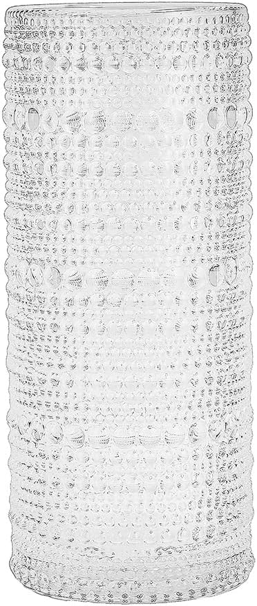 Fortessa Jupiter Beaded Hobnail Glass, 11 Ounce Collins/High Ball (Set of 6), Clear