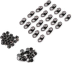 20pcs/set Boot Hooks Lace Fittings With Rivets for Repair/Camp/Hike/Climb Accessories