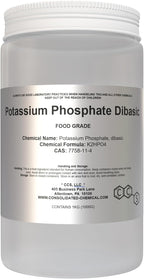 Potassium Phosphate, Dibasic | Food Grade | Kosher & Halal Certified - 500 Grams