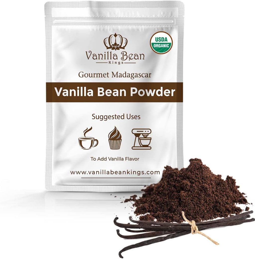 Vanilla Bean Powder - 100% Pure Ground Madagascar Vanilla Powder - For Cooking, Baking, & Additional Flavoring - Add To Coffee, Tea, Yogurt, & Shakes - Raw, Unsweetened, No Fillers or Additives - 1 oz