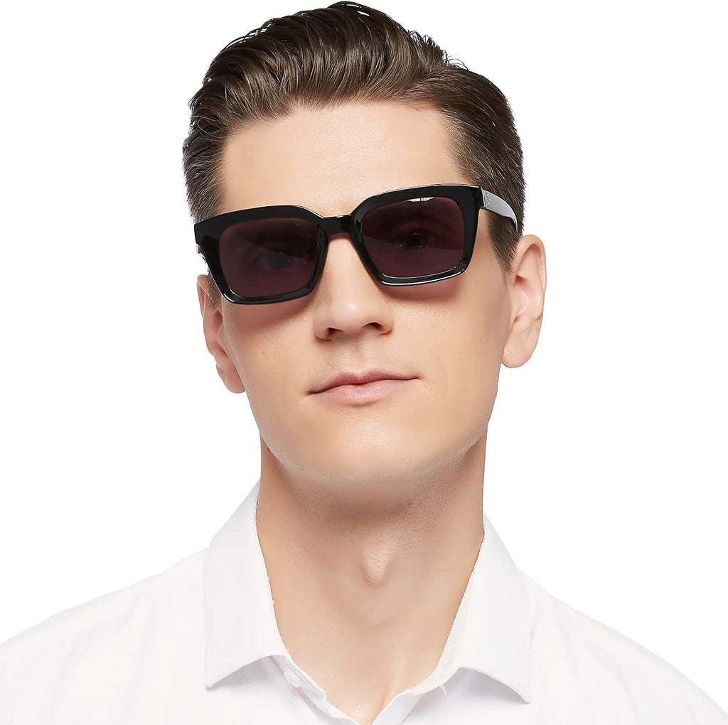 MARE AZZURO Reader Sunglasses Men Retro Square Sun Reading Glasses 1.0 1.25 1.5 1.75 2.0 2.25 2.5 2.75 3.0 3.5 4.0