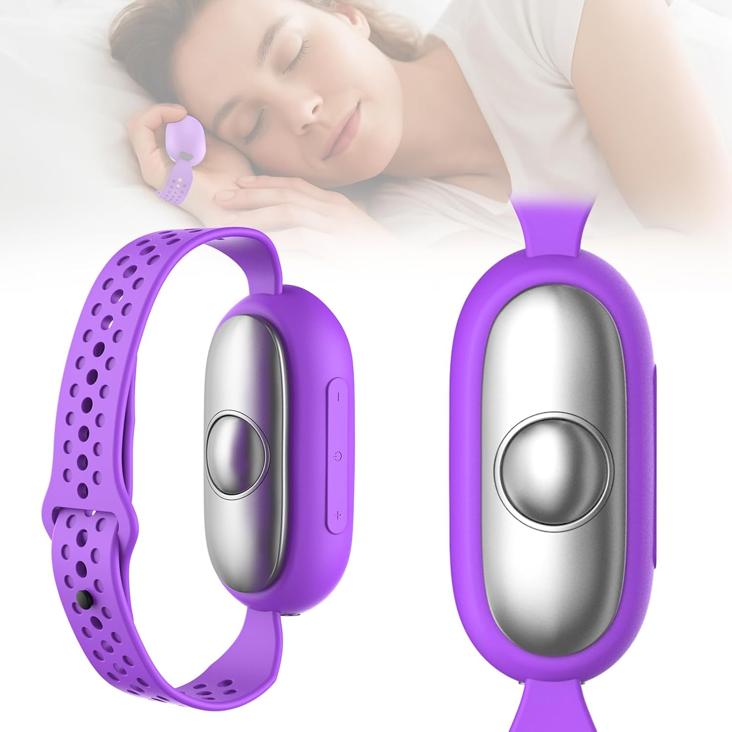Sleep Aid Device, Hand Micro-Current Sleep Instrument Anxiety Device, Portable Rechargeable Sleep Aid for Anxiety and Insomnia (Blue)
