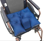 Anti-slip Wheelchair Cushion with Pommel Wedge and Seat Belt for Enhanced Comfort and Stability- Designed for Pressure Relief, Removable Breathable Cover, Ideal for Wheelchair Users (18.5 x 18.5 inch)