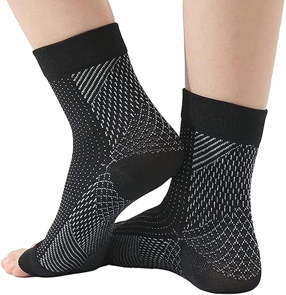 Soothe Pain Relief Socks for Neuropathy Pain (US, Alpha, Large, Regular, Regular, Standard, Black)