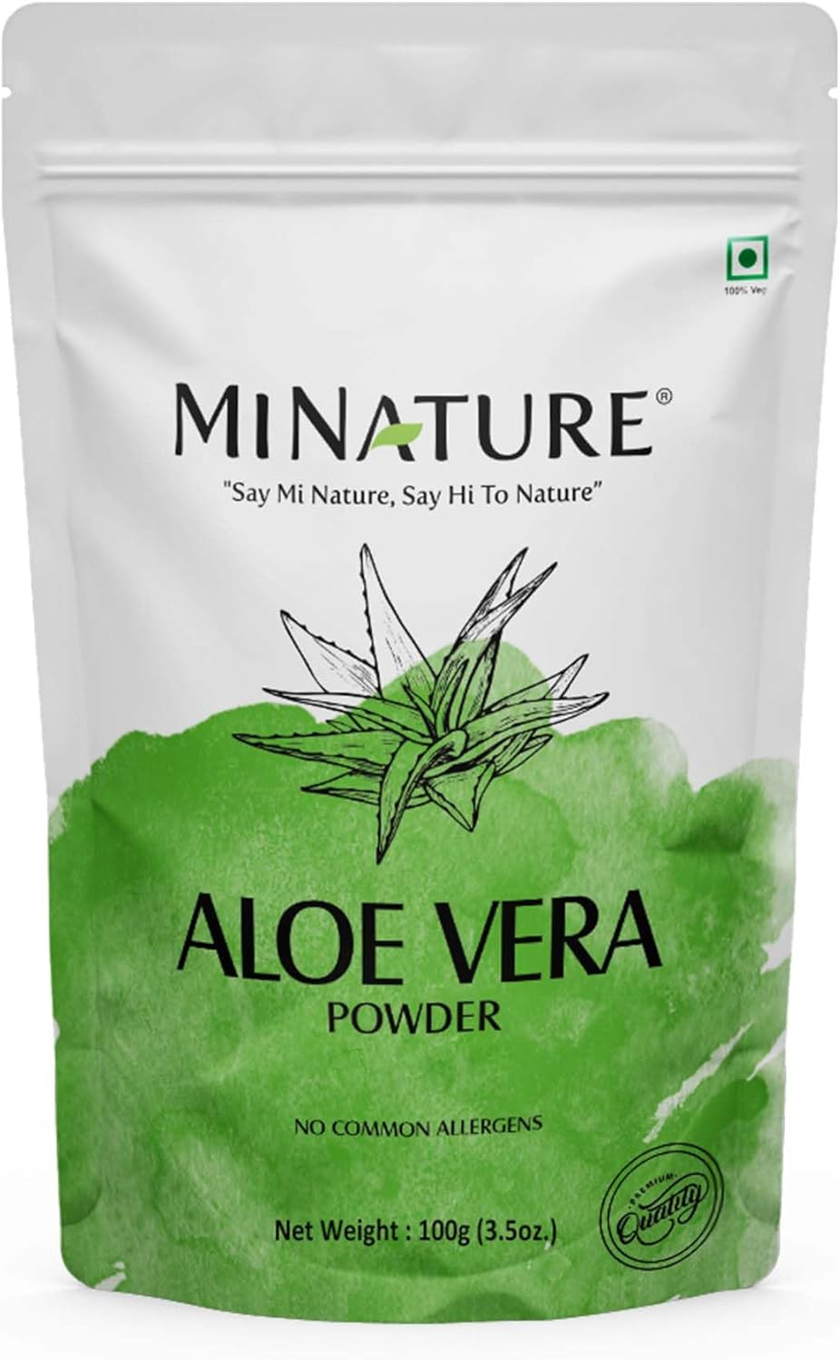 minature 100% Aloevera Powder (Aloe Barbadenis) 100g (3.5 oz)| Pure Aloe Vera Leaf Powder | DIY for Skin, Health & Hair