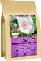 FullChea - Marshmallow Root Tea, 2g X 30 Count - Premium Natural Dried Cut & Sifted Althaea Officinalis - Non-GMO - Caffeine-free - Respiratory Support & Promote Digestion