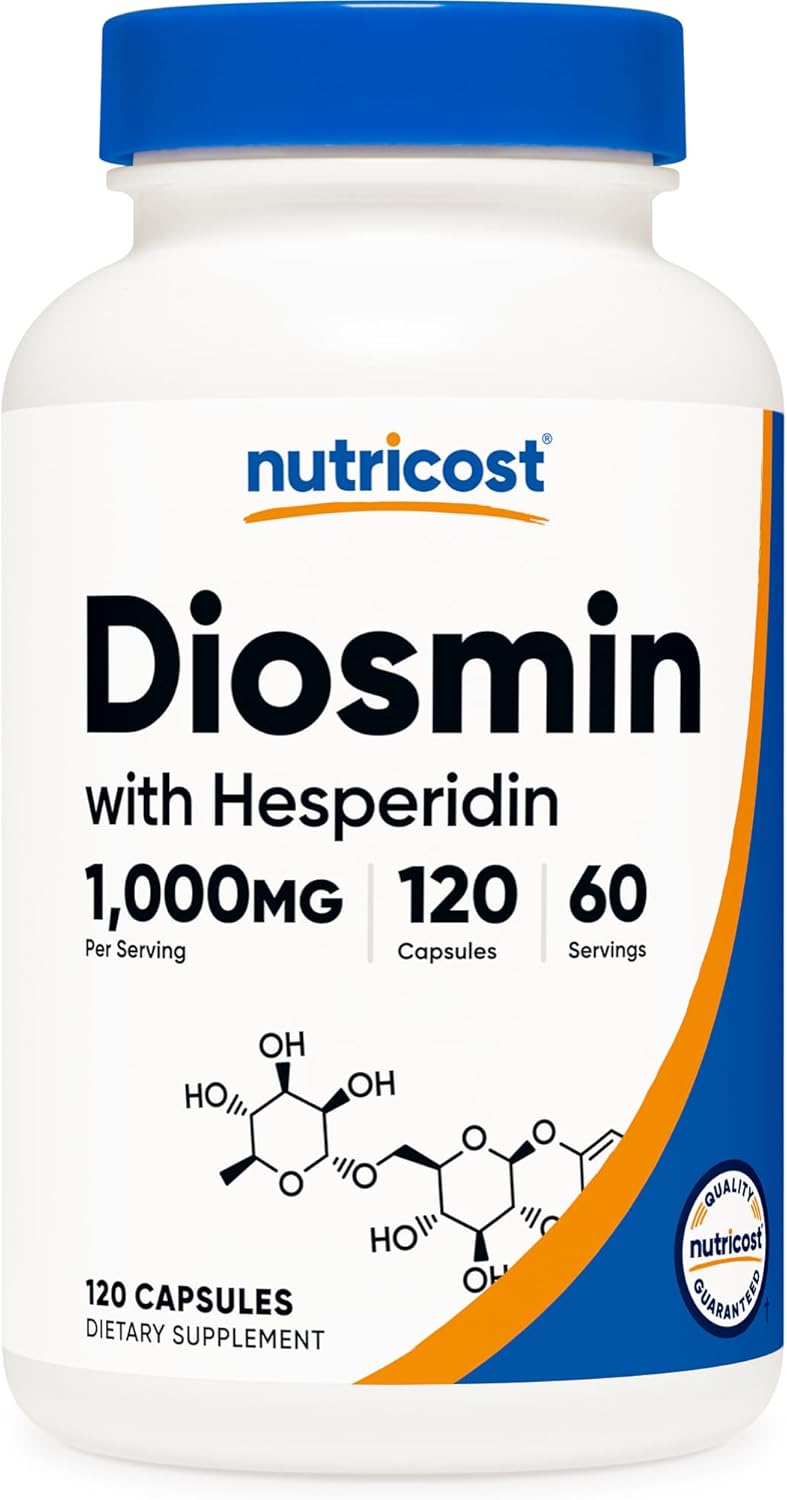 Nutricost Diosmin with Hesperidin (1000mg) 120 Capsules - Diosmin Complex, Vegan, GMO-Free, Gluten-Free, 60 Servings