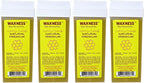 Waxness Soft Wax Cartridge Natural – Pack of 4 × 3.38 oz (96 g) – Professional Strip Wax Roll-On for Face & Body – Made in Italy